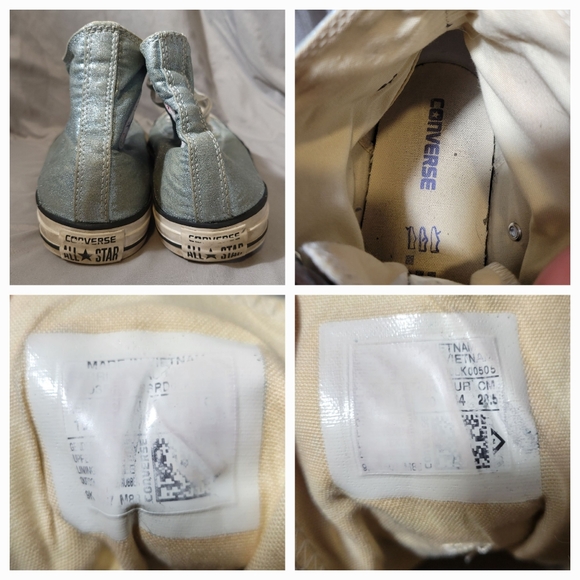 Metallic Light Blue Converse - Picture 6 of 8